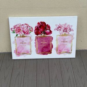 Wall Art - Pink Chanel Perfume Bottles